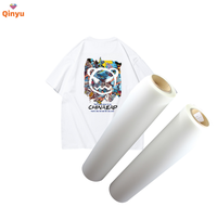 Film PET DTF Qinyu personnalisable 30 33 60 120cm à transfert thermique simple face, haute qualité, durable, pour impression textile