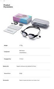 <span class=keywords><strong>Cuffie</strong></span> Wireless Intelligenti Lightgrain AI per Nuoto, <span class=keywords><strong>Cuffie</strong></span> Audio SollaWave per Nuoto <span class=keywords><strong>e</strong></span> Sport, <span class=keywords><strong>Occhialini</strong></span> Antiappannamento - Product Image 6