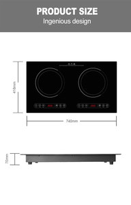 2 Burner 3500W Electric <strong>Induction</strong> Cooker New Commercial And Household Use Stainless Steel Built-in For Hotels - Product Image 6