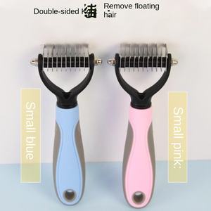 Fonte all'ingrosso di plastica eco-friendly transfrontaliera per cani pettine con nodo aperto spazzole per la depilazione forniture per animali domestici - Product Image 5