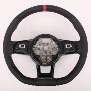 Accessoires automobiles YLB pour Volkswagen, volant personnalisé en fibre de carbone forgée à LED pour MK8 GTI GTR GTD <span class=keywords><strong>GTE</strong></span> GTS Polo Golf8 - Product Image 5