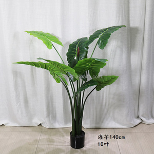 Alocasia New Décoration intérieure grandes plantes artificielles de chambre jardin <span class=keywords><strong>bureau</strong></span> faux arbres plantes grandes artificielles en pot - Product Image 1