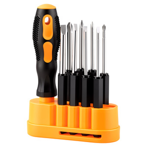 Multi Functional Screwdriver Set 10 Pcs Phillips Flathead Bits With Storage Base For Household Repair - Product Image 3