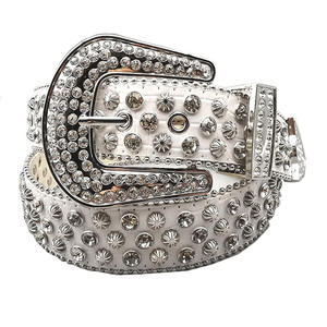 Nuevo Cinturón de Moda con Cristales Brillantes y Tachuelas de Diamantes, Cinturón Vaquero Occidental con Pedrería para Hombre y Mujer, Aleación para Jeans - Product Image 1