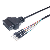 Connecteur femelle OBD2 16 broches AOTAI K + CAN K Line Analyseur de moteur universel pour moto, voiture, camion 12V