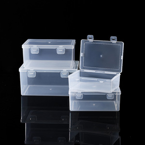Caja de Almacenamiento Transparente de PP Rectangular de 12.3X8.3X4Cm con Tapa para Organizar Piezas Pequeñas y Materiales, Hecho en Zhejiang - Product Image 1