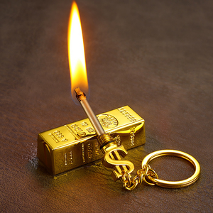 Gold bar Bullet Match <strong>Lighter</strong>, Waterproof Outdoor Camping Multifunctional Keychain, Kerosene <strong>Windproof</strong> <strong>Lighter</strong> - Product Image 1