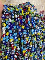 Perles de verre de murano Millefiori faites à la main pour la fabrication de bijoux DIY (cœur mauvais œil)