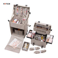KONCAI Grande valise de rangement pour voyage et maquillage Mallette pour salon de coiffure Mallette pour salon de coiffure et maquillage
