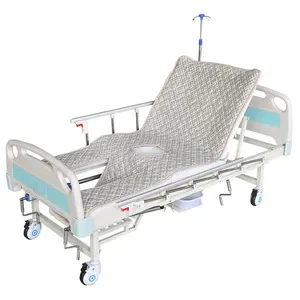 Ranjang perawatan ABS anti-selip, tempat tidur rumah sakit multifungsi dengan kasur katun