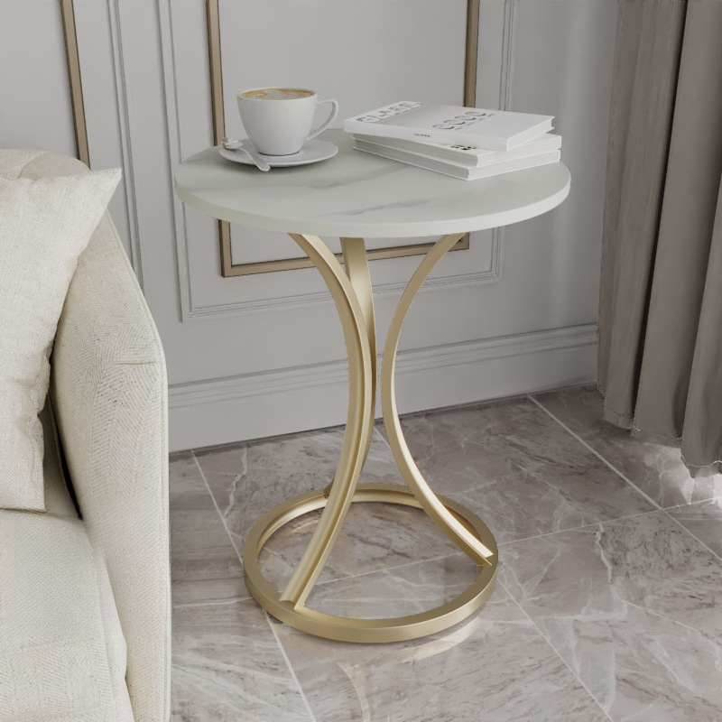 Golden Legs + Snow Mountain White Slab