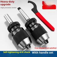 ANDUUK Chuck Bor Tanpa Kunci Ukuran Penuh C16 R8 B12 Shank Lurus Terintegrasi C20 C25 C32 APU13/APU16