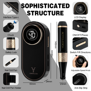 Nouveau 40000 tr/min Portable Mobile Rechargeable sans fil Efile lime à ongles électrique Machine perceuse à ongles <span class=keywords><strong>ponceuse</strong></span> à ongles pour Salon - Product Image 4