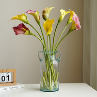 Fleur de lys calla artificielle en PU de haute qualité, toucher réel, 73 cm, pour mariage, décoration de table, événements