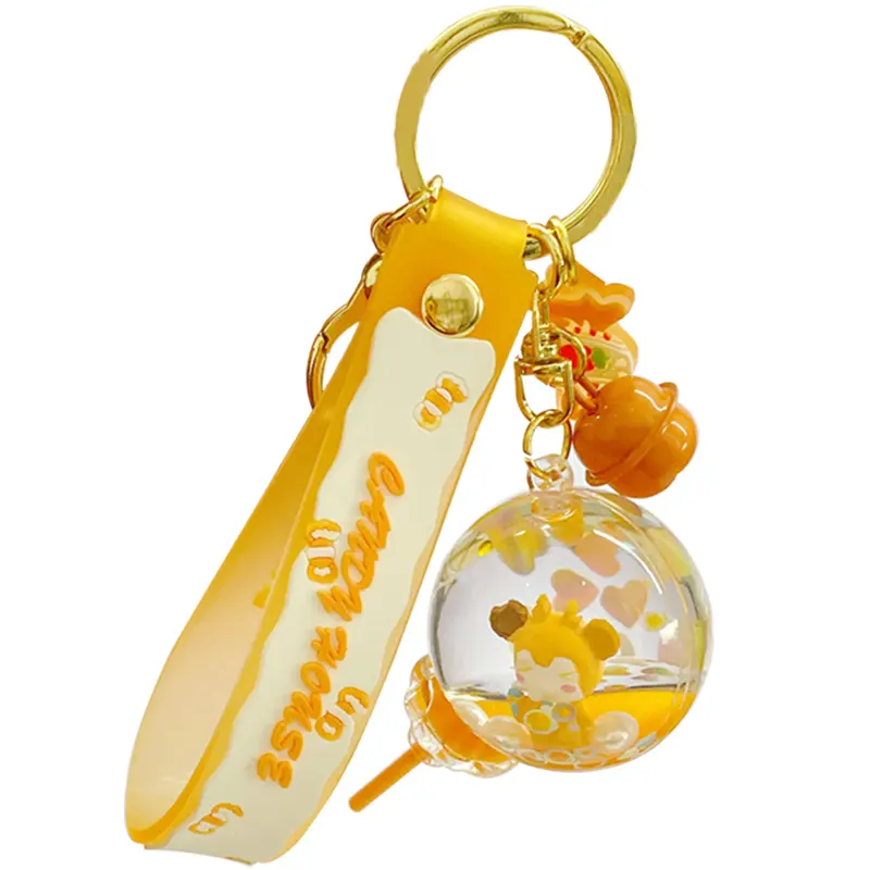 BaiMao lovely lollipop cute cartoon floating design key chain fashion car key chain bag pendant decor
