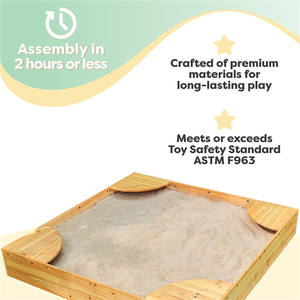 <span class=keywords><strong>Bac</strong></span> à <span class=keywords><strong>sable</strong></span> en <span class=keywords><strong>bois</strong></span> d'arrière-cour <span class=keywords><strong>avec</strong></span> les sièges faisants le coin intégrés et la couverture de maille - Product Image 3