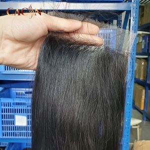 Cacin capelli umani grezzi frontali onda del corpo di chiusura dei capelli umani Remy brasiliani naturali di grande qualità - Product Image 3