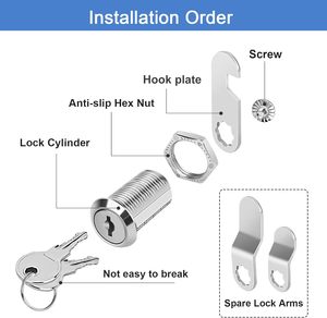 Offre Spéciale : Serrure à Came en Alliage de Zinc Série 800 pour Meubles, Serrure de Boîte aux Lettres en Acier Inoxydable, Installation Facile, Serrure de Meuble Fabriquée en Chine - Product Image 6