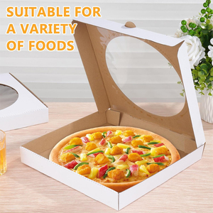 Scatole per Pizza Personalizzate in Cartone Ondulato, Resistenti, con Finestra Trasparente per Consegna a Domicilio - Product Image 4
