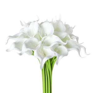 Hoa Calla Lily giả cao cấp, chất liệu như thật, màu trắng, dùng trang trí đám cưới, tiệc tùng, nhà cửa, làm trung tâm bàn tiệc - Product Image 1