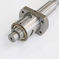 Juego de tornillos de bola SFU2510 con soporte de tuerca de soporte BK20/BF20 y acoplamiento para enrutador CNC máquina final de 100-6000mm