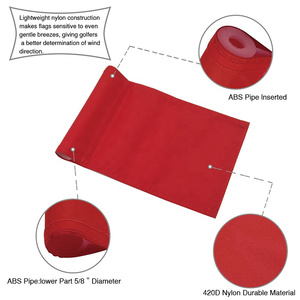 Drapeau de <span class=keywords><strong>golf</strong></span> portable en nylon 420D 6*8 pouces avec logo personnalisé et insert tubulaire pour entraînement en extérieur - Product Image 6