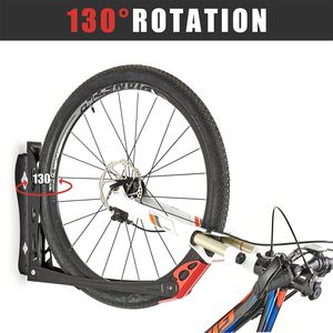 Cintre de <span class=keywords><strong>porte</strong></span>-vélo <span class=keywords><strong>mural</strong></span> robuste avec conception pivotante Support de rangement de vélo <span class=keywords><strong>vertical</strong></span> peu encombrant pour garage et maison - Product Image 4
