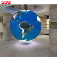 P1.25-P4 Pixelabstand SMD Indoor Kreative Gebogene Flexible Videowand-Anzeige LED-Panel für Einzelhandelsgeschäfte