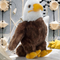 Peluche Aigle Chauve de la Ferme des Animaux, en Polyester, 6 Pouces, Cadeau pour Enfants