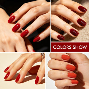 Esmalte de <span class=keywords><strong>Uñas</strong></span> en Gel FZN TPO FREE HEMA FREE, Colección de Color Rojo Navidad, <span class=keywords><strong>Pintura</strong></span> de <span class=keywords><strong>Uñas</strong></span> <span class=keywords><strong>Semipermanente</strong></span> de 15 ml, Set de Colores Franceses Magníficos - Product Image 4