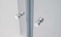 Douchehoek met aluminium frame en dubbele draaipunt, project groothandel vierkant model