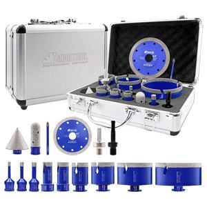 Juego de Brocas de Núcleo de Diamante Soldadas al Vacío de 5/8''-11 Hojas de Sierra <span class=keywords><strong>Coronas</strong></span> de Diamante <span class=keywords><strong>para</strong></span> Granito Mármol Piedra y Porcelanato - Product Image 1