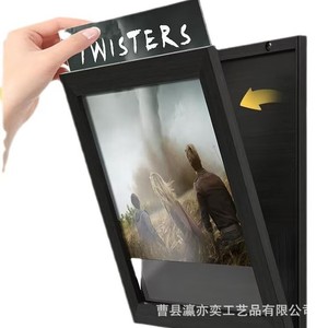 Wooden Wall Mounted Record <b>Storage</b> <b>Box</b> Rectangle Shelf Digital Printing Screw Embedded <b>Photo</b> Frame Display Rack - Product Image 1