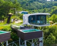 Capsule spatiale de luxe préfabriquée en Chine, maison mobile doublement insonorisée
