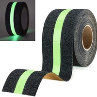 Adhésif acrylique antidérapant Traction Grip Floor Strip Noir Étanche Sécurité Glow-in-the-Dark Anti-Slip Luminous Tape pour Escaliers