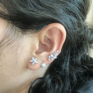 ต่างหูแบบหนีบหูรูปดอกไม้ ใบไม้ ตุ๊กแก  ชุบทอง  จำนวน 50 ชิ้น/ล็อต - Product Image 5