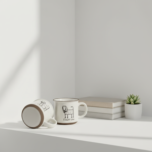 Taza de Porcelana de Alta Calidad para Café con Leche, Diseño de Perro de Dibujos Animados, Personalizable con Logotipo, Apta para Lavavajillas y Microondas, Regalos Empresariales - Product Image 3