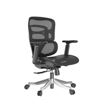 Chaise de bureau pivotante de direction, nouvelle conception moderne, ergonomique, dossier mi-haut, en maille, accoudoirs 3D, multifonction, avec support lombaire