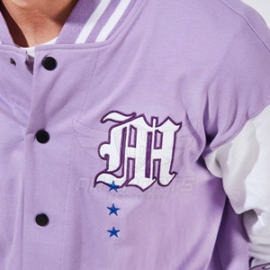 Haute qualité hommes Vintage Varsity veste Stand hiver automne Baseball Letterman Logo personnalisé Chenille broderie laine cuir - Product Image 3