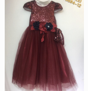 Ragazzo Popolare Lungo Marrone Adolescente Della Ragazza di <span class=keywords><strong>Natale</strong></span> Vestito Dal Fiore <span class=keywords><strong>Per</strong></span> 12 Anni di Età Ragazza Adolescente - Product Image 5