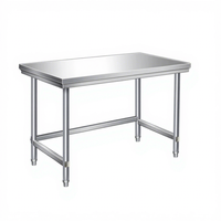Commerciële keukenuitrusting 304 roestvrijstalen werktafel zware werkbank werktafel industriële constructie voor restaurants