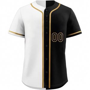 Popular Price Polyester Design Team Name Logo Number Printing Button Quick Dry <b>Baseball</b> Jersey - Product Image 3