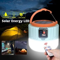 Lanterne de camping multifonctionnelle rechargeable USB Lampe de camping solaire portable et étanche pour l'extérieur