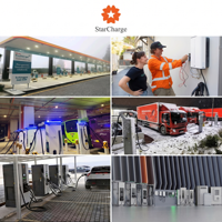 Cargador de CC para Estacionamiento Público StarCharge Titan V4 de 320 kW con Doble CCS2 para Centros Comerciales, Oficinas y Propiedades Administradas