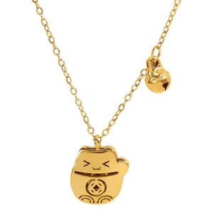 สร้อยคอจี้รูปแมวการ์ตูน ทอง โลหะผสมสังกะสี ของขวัญเครื่องประดับธีมแมว - Product Image 5