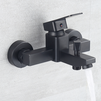 Mitigeur de douche mural électrique à poignée unique avec fonction pause, jet pluie, barre coulissante, design moderne, noyau de valve en céramique noire, garantie 5 ans
