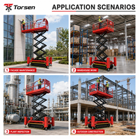 Plataforma Elevadora de Tijera Compacta de 8 m, 450 kg, Eléctrica, Autopropulsada, para Construcción y Mantenimiento