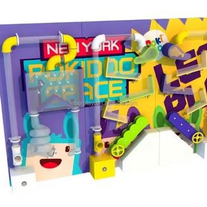 Jeux de mur interactifs personnalisés avec balles, jouets tubulaires sensoriels, équipement de terrain de jeu intérieur, équipement de parc d'attractions, garantie 1 an - Product Image 1