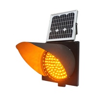 Gelbe solarbetriebene blinkende Verkehrswarnsignallampe