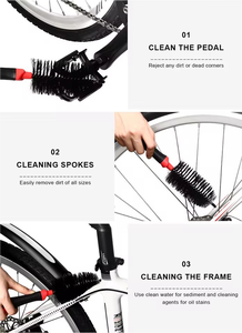 RIDERACE <span class=keywords><strong>Nettoyeur</strong></span> de chaîne de vélo Kit de brosses de nettoyage portable pour vélo <span class=keywords><strong>VTT</strong></span> Kit de lavage rapide Outils d'entretien pour vélos - Product Image 4